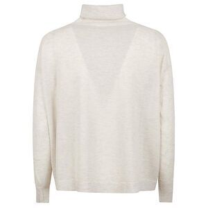CT PLAGE Women's Linen Blend Turtleneck Sweater Women GREY Sweaters & Knitwear